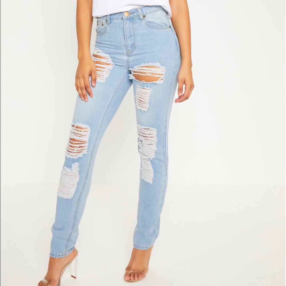 PrettyLittleThing Mom Jeans (Size: 10)